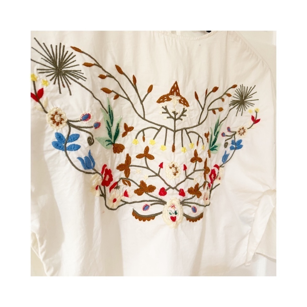 Walter Baker Blouse Womens XSmall Flower Embroidery XS - Picture 3 of 7